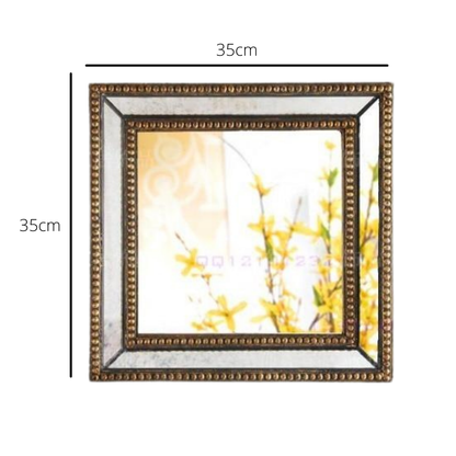 Homio Decor Wall Decor 1 Piece / 35x35cm Fretwork Square Mirrored Wall Decor