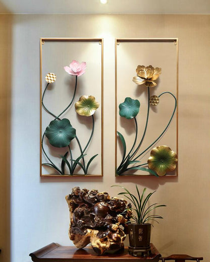 Homio Decor Wall Decor 2 pcs Set Lotus Wall Ornament