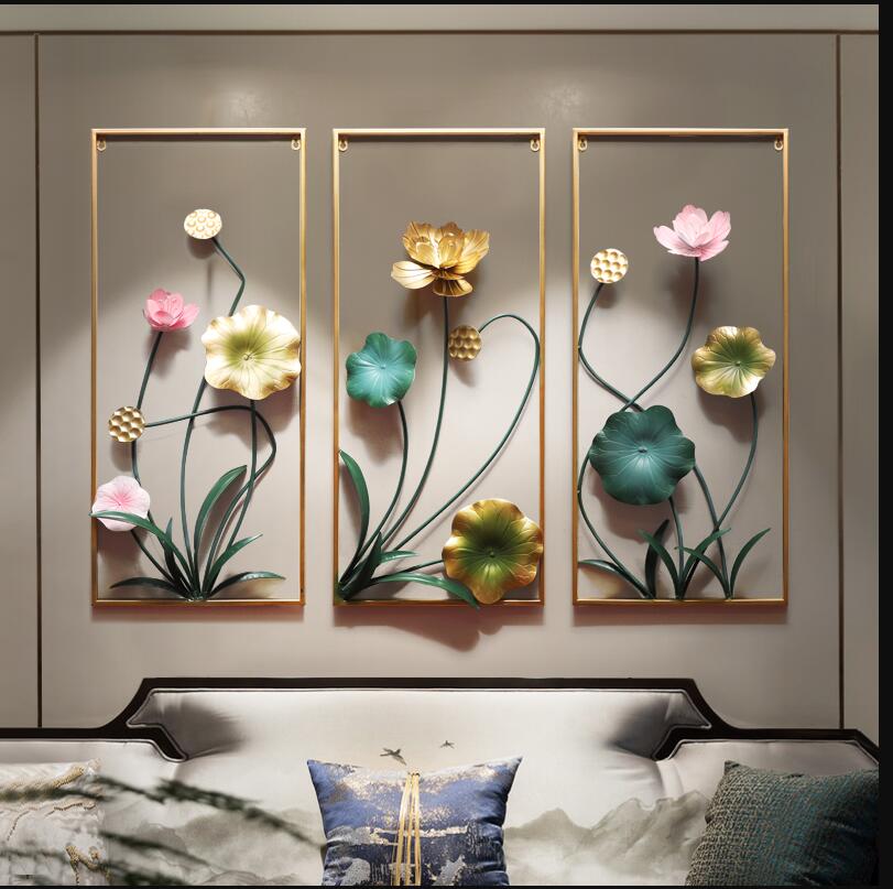 Homio Decor Wall Decor 3 pcs Set Lotus Wall Ornament