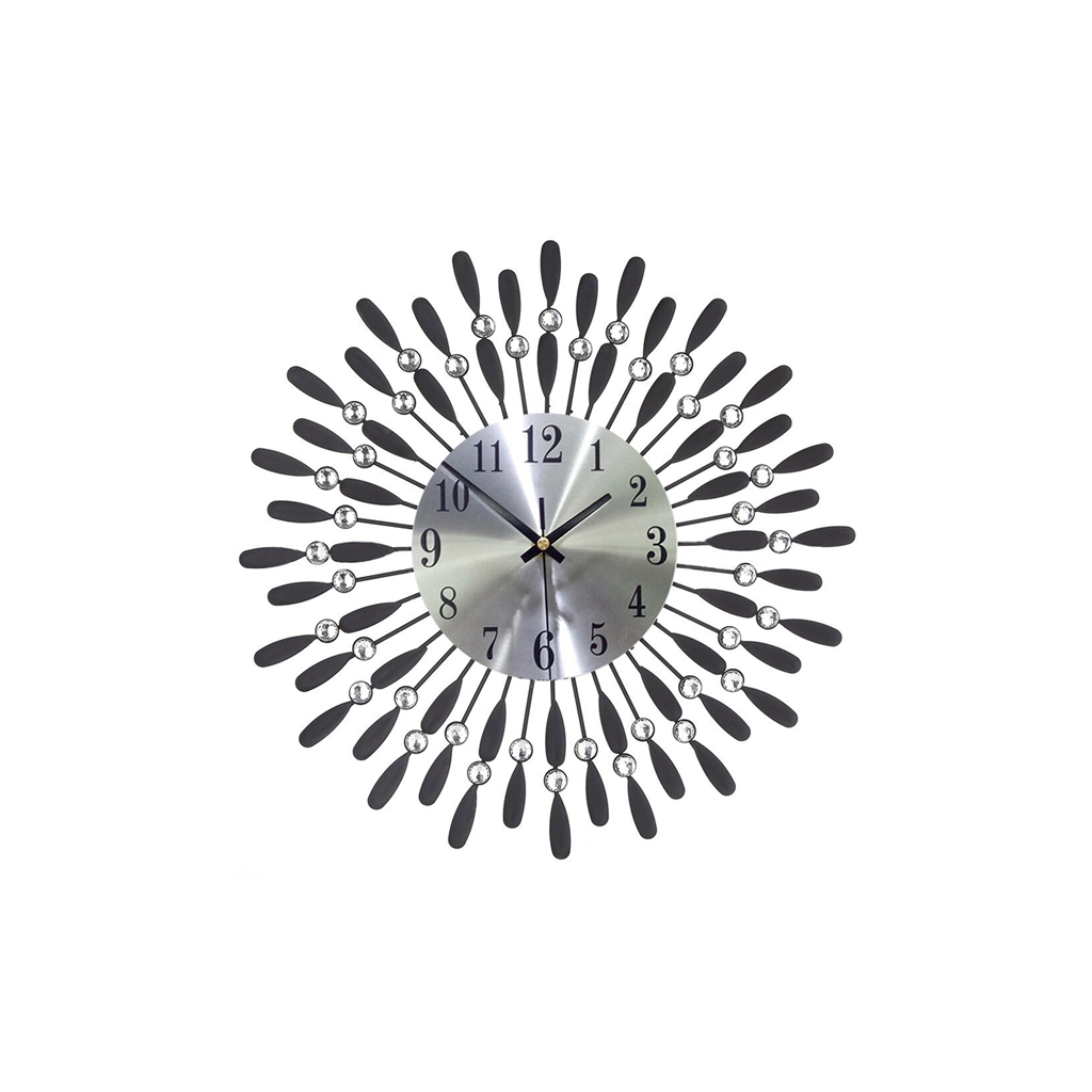 Homio Decor Wall Decor Black / 70x70cm Crystal Sun Wall Clock