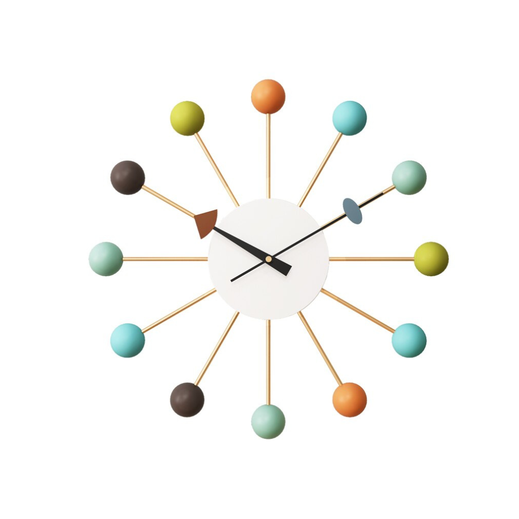 Homio Decor Wall Decor Colorful Industrial Wall Clock