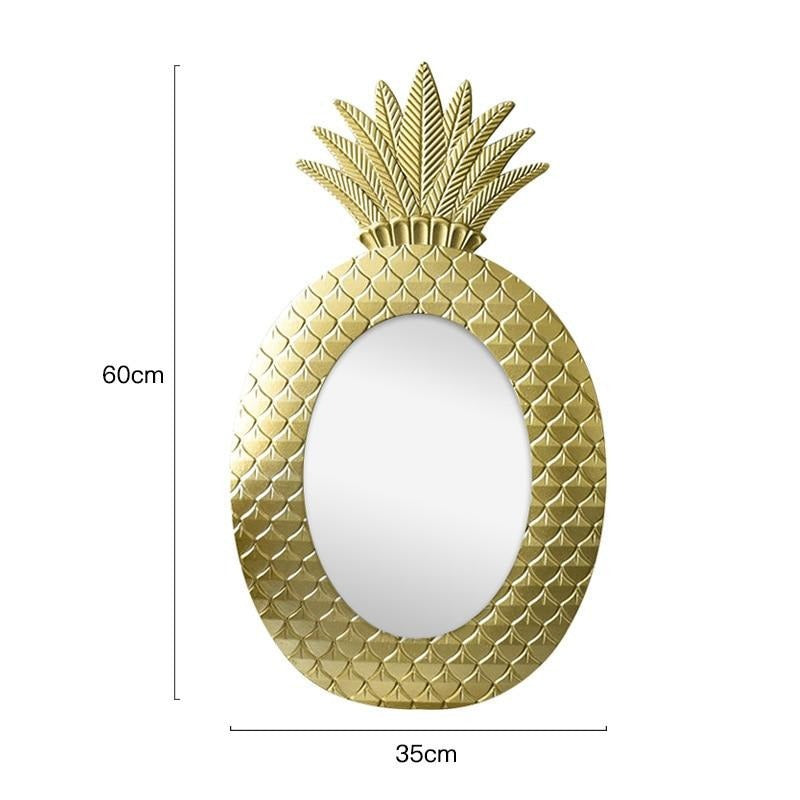 Homio Decor Wall Decor Golden Gold Pineapple Decorative Mirror