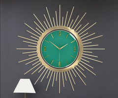 Homio Decor Wall Decor Green European Golden Sun Wall Clock
