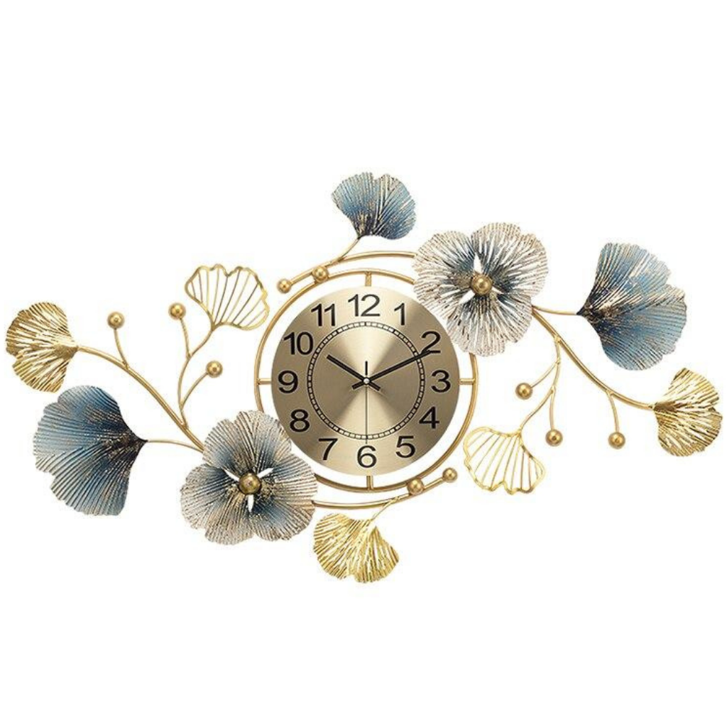 Homio Decor Wall Decor Metal Flower Wall Clock
