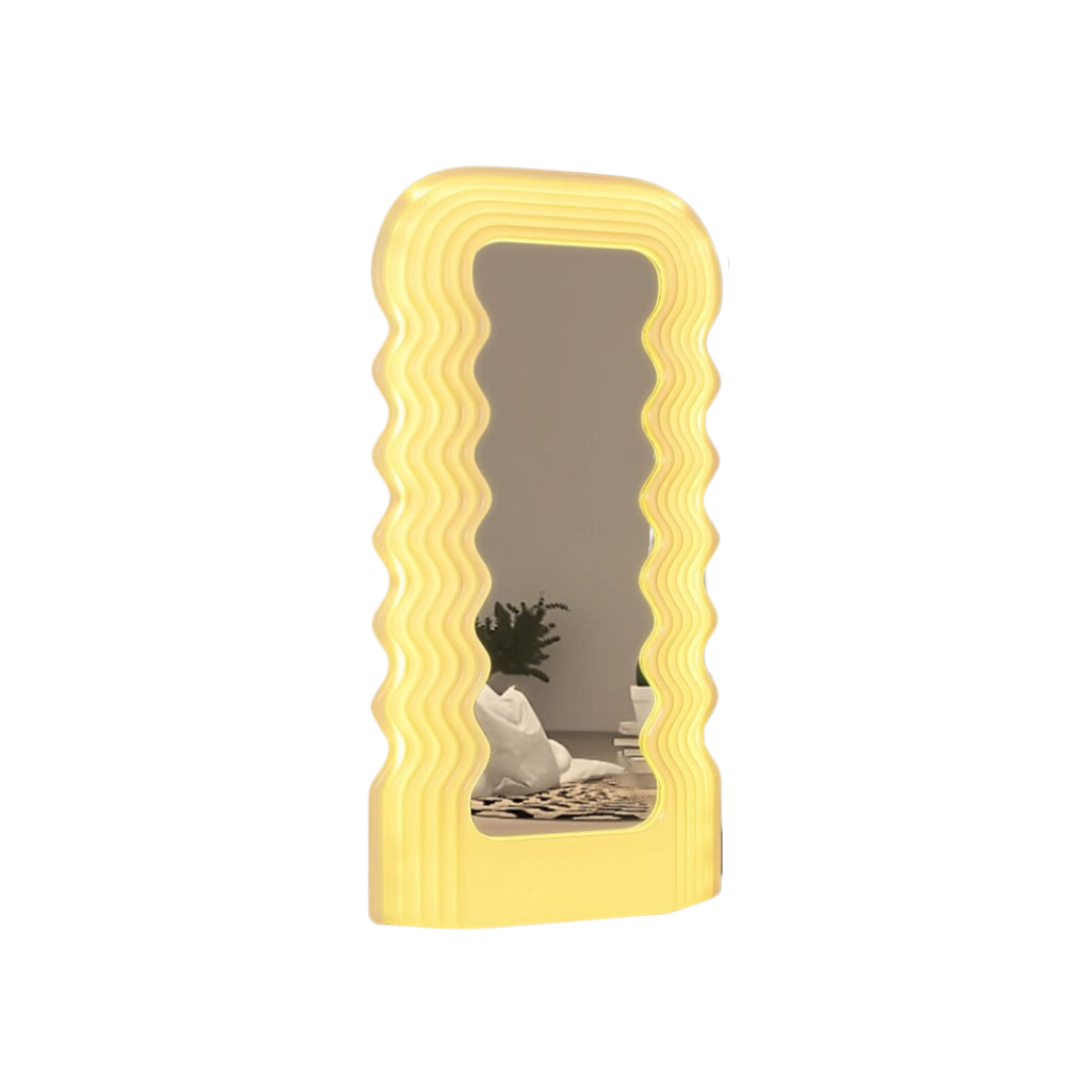 Homio Decor Wall Decor Yellow / 175cm Wavy Vanity Mirror with LED Light