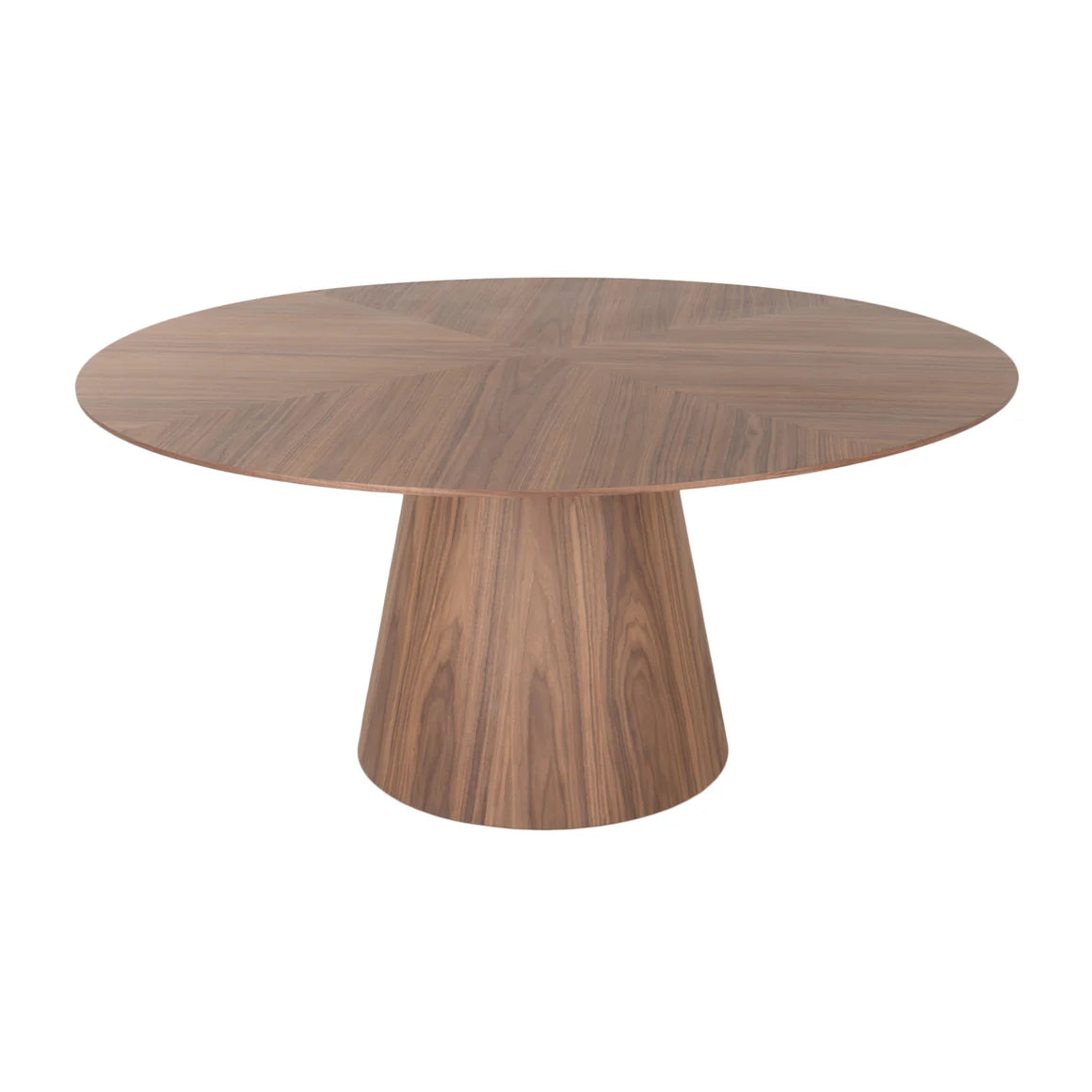 Homio Decor Walnut Round Table