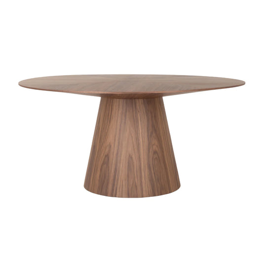 Homio Decor Walnut Round Table