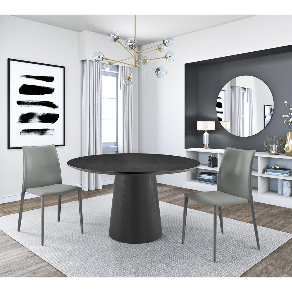 Homio Decor Walnut Wood Round Table