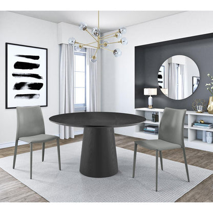 Homio Decor Walnut Wood Round Table