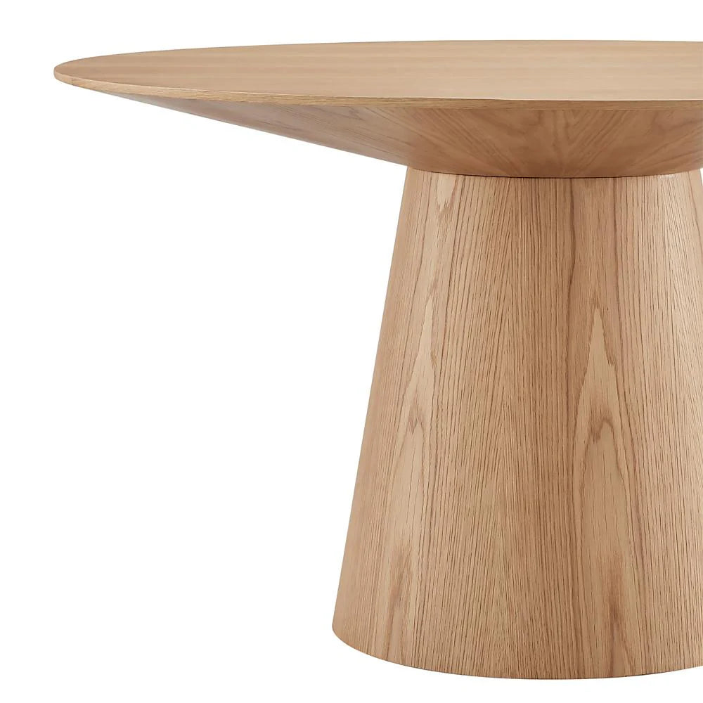 Homio Decor Walnut Wood Round Table