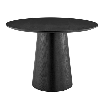 Homio Decor Walnut Wood Round Table