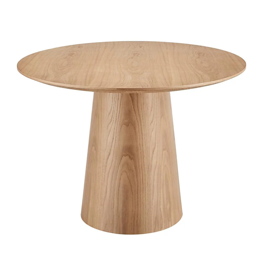 Homio Decor Walnut Wood Round Table
