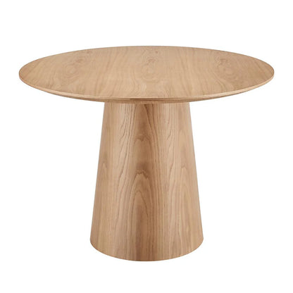Homio Decor Walnut Wood Round Table
