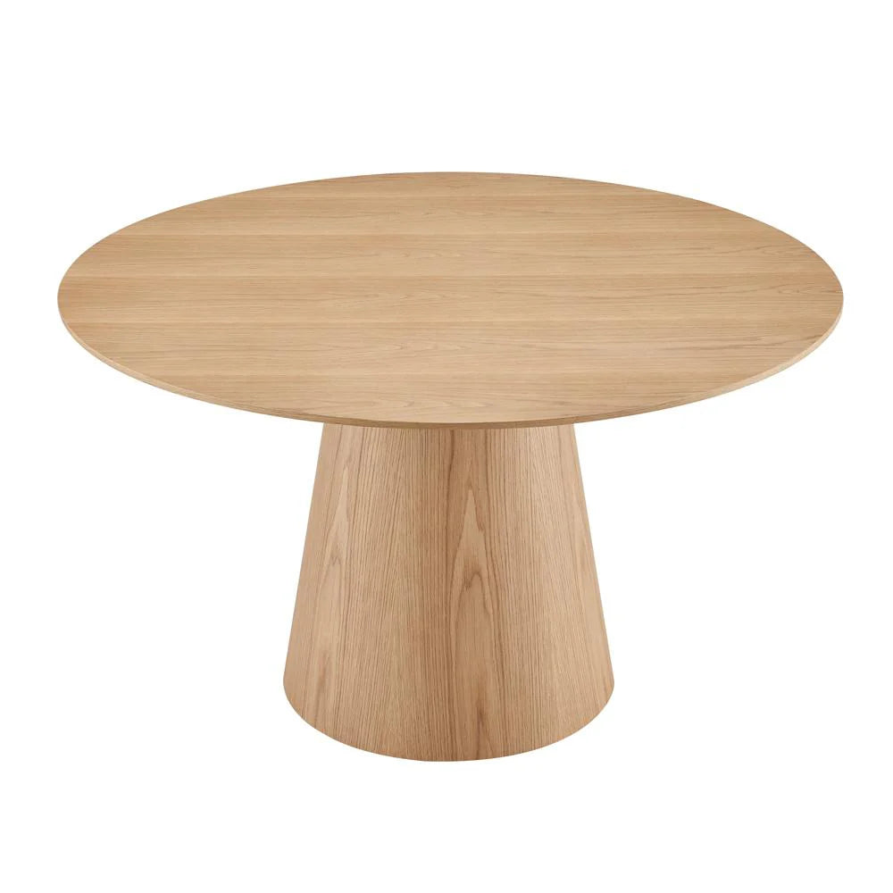 Homio Decor Walnut Wood Round Table