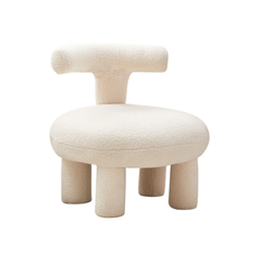 Homio Decor White / Large / Flat Large Lambswool Lounge Chair