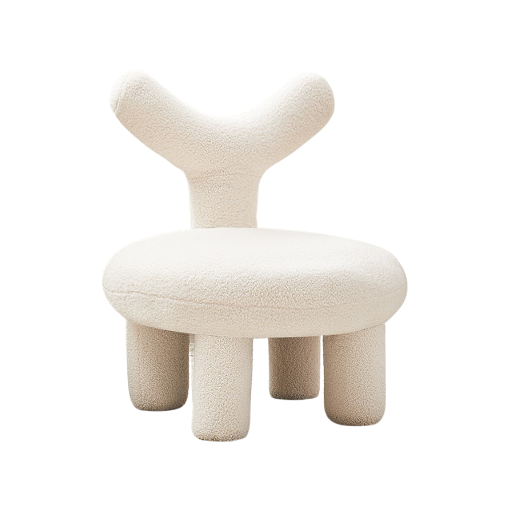 Homio Decor White / Large / V-shaped Large Lambswool Lounge Chair