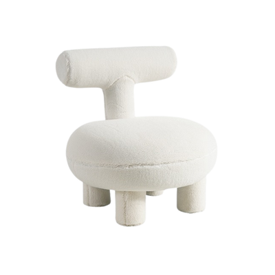 Homio Decor White / Small / Flat Small Lambswool Lounge Chair