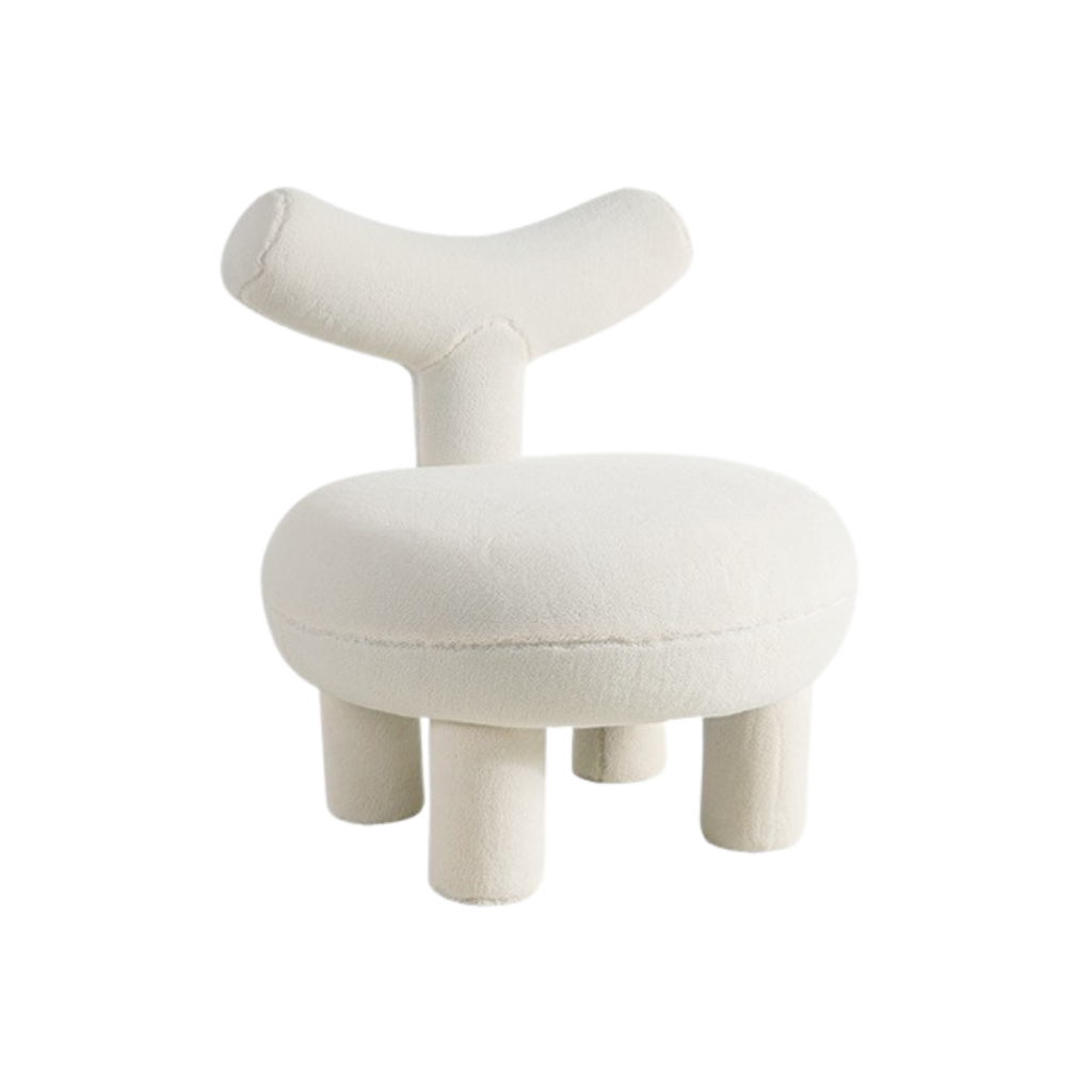 Homio Decor White / Small / V-shaped Small Lambswool Lounge Chair