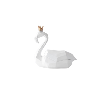 Homio Decor White / Swan Resin Flamingo Tissue Box