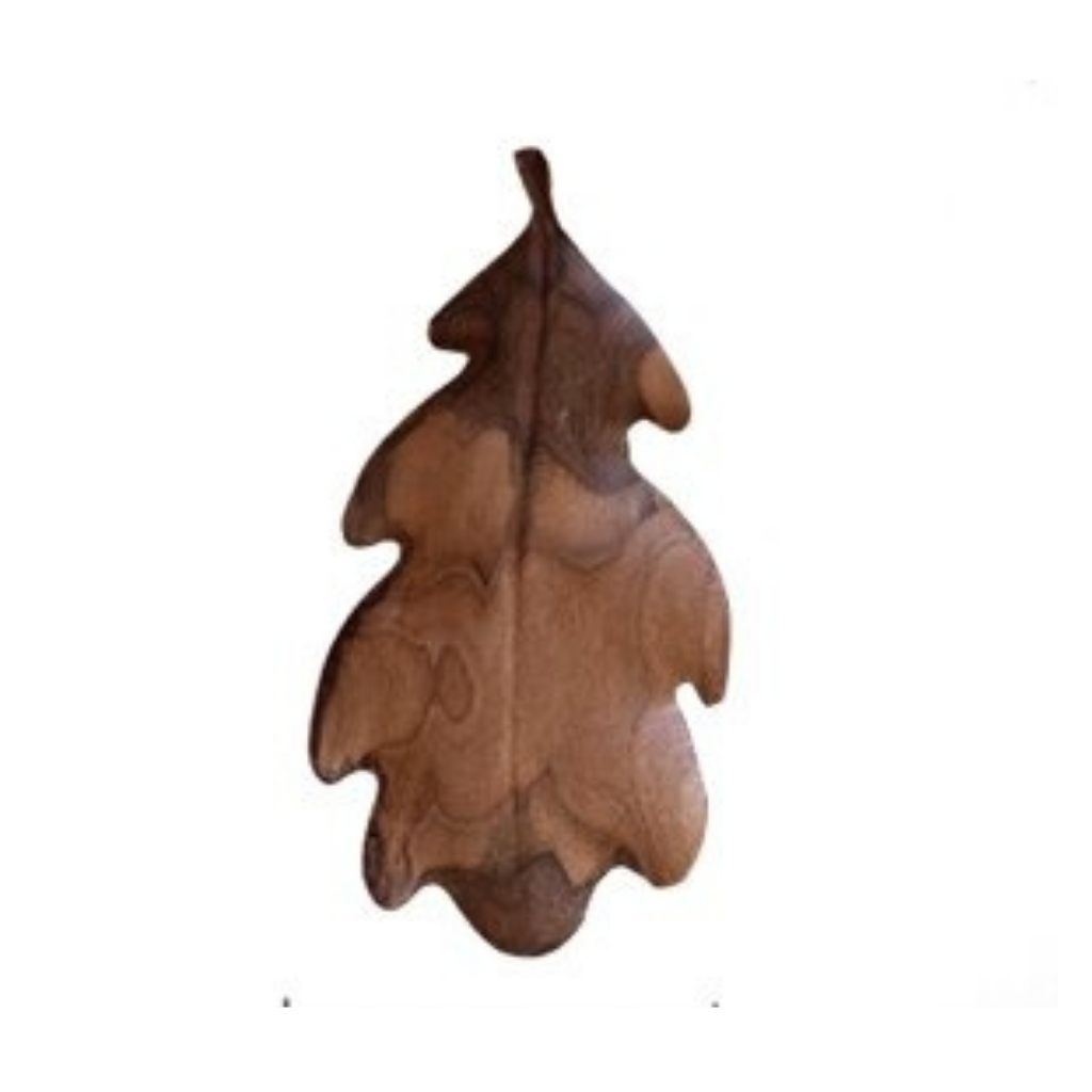 Homio Decor Wooden Homeware Model 1 Handmade Walnut Leaf Shaped Plates
