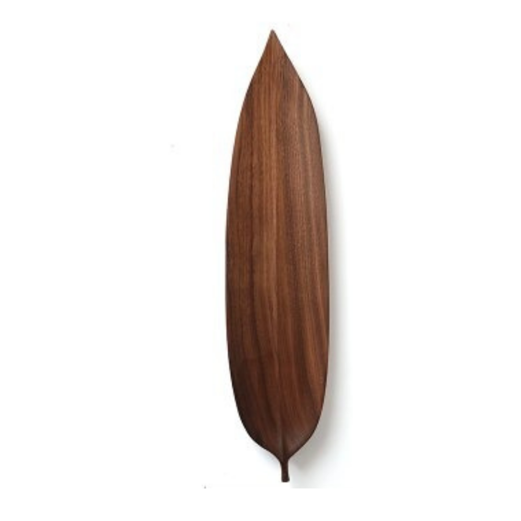 Homio Decor Wooden Homeware Model 2 Handmade Walnut Leaf Shaped Plates