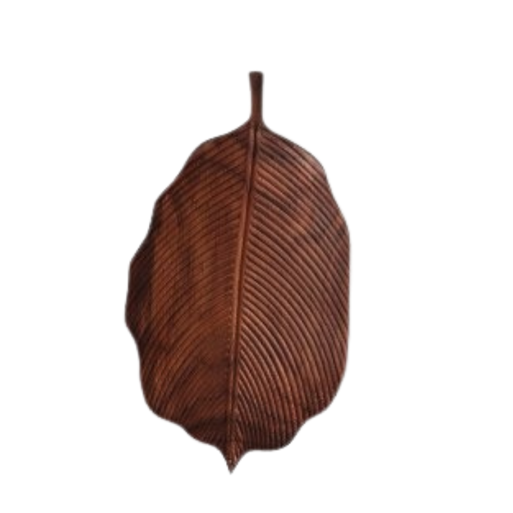 Homio Decor Wooden Homeware Model 6 Handmade Walnut Leaf Shaped Plates
