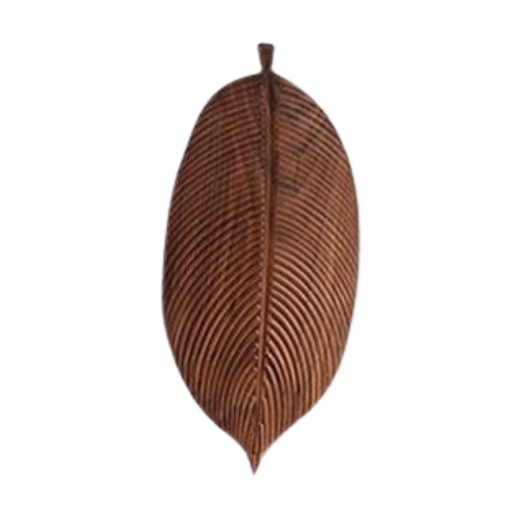 Homio Decor Wooden Homeware Model 7 Handmade Walnut Leaf Shaped Plates