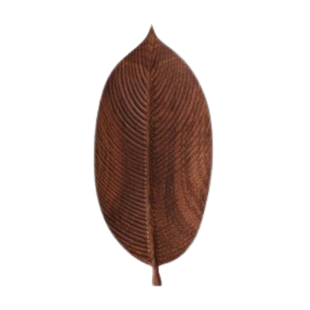 Homio Decor Wooden Homeware Model 9 Handmade Walnut Leaf Shaped Plates