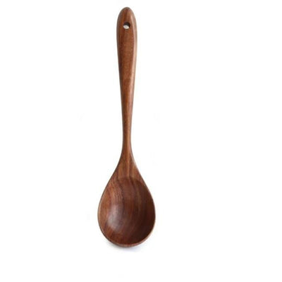 Homio Decor Wooden Homeware Soup Spoon Thailand Teak Wood Kitchen Tool Set