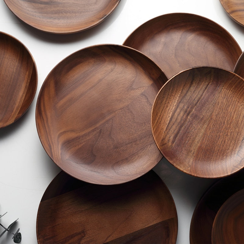 Homio Decor Wooden Homeware Walnut Wood Tableware